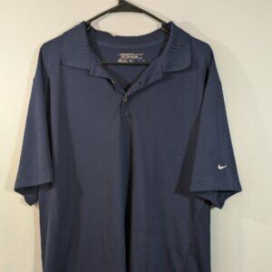 Nike Golf Tour Performance Polo Shirt XLarge Navy Blue Short Sleeve Dri-Fit Logo
